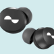 A stock photo of the Nurabuds on a blue background